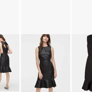 JCREWS BLACK RUFFLE HEM BOW BACK size 0 & 2